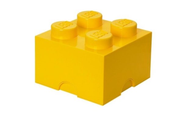 Žlutý úložný box LEGO® Smart 25 x 25 cm  - Výška18 cm- Šířka 25 cm