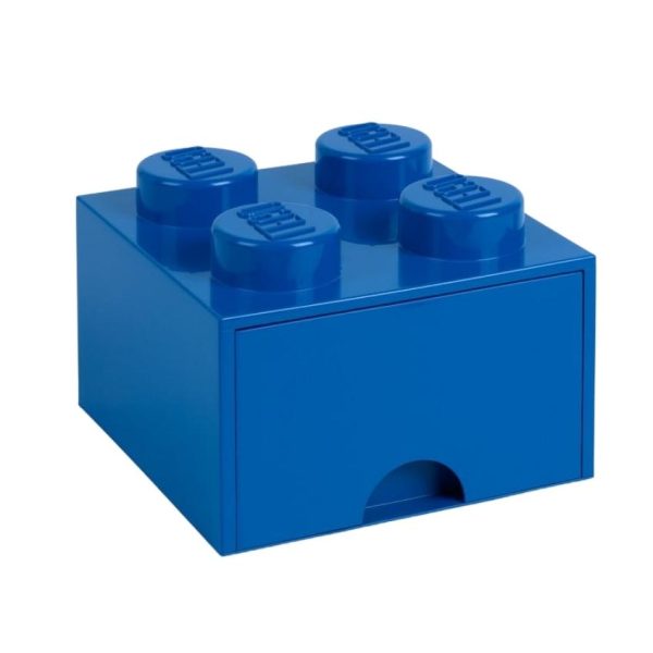 Tmavě modrý úložný box LEGO® Storage 25 x 25 cm  - Výška18 cm- Šířka 25 cm