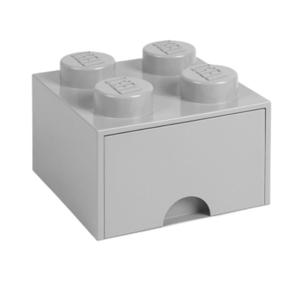 Světle šedý úložný box LEGO® Storage 25 x 25 cm  - Výška18 cm- Šířka 25 cm