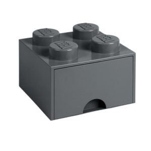 Šedý úložný box LEGO® Storage 25 x 25 cm  - Výška18 cm- Šířka 25 cm
