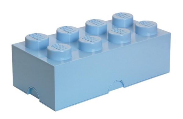 Světle modrý úložný box LEGO® Smart 25 x 50 cm  - Výška18 cm- Šířka 50 cm