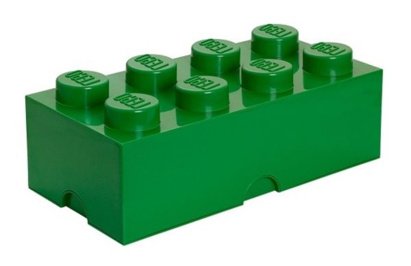 Tmavě zelený úložný box LEGO® Smart 25 x 50 cm  - Výška18 cm- Šířka 50 cm