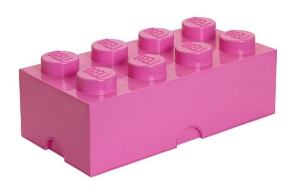 Růžový úložný box LEGO® Smart 25 x 50 cm  - Výška18 cm- Šířka 50 cm