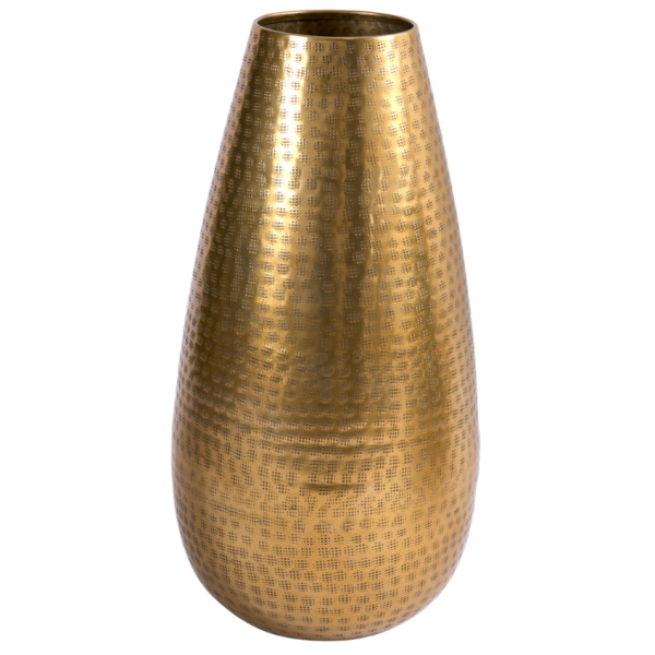 Moebel Living Zlatá hliníková váza Barrie 25 x 50 cm  - Výška50 cm- Šířka 25 cm
