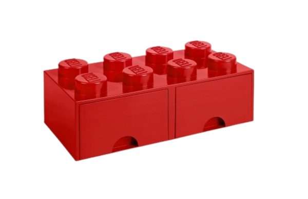 Červený úložný box LEGO® Storage 25 x 50 cm  - Výška18 cm- Šířka 50 cm