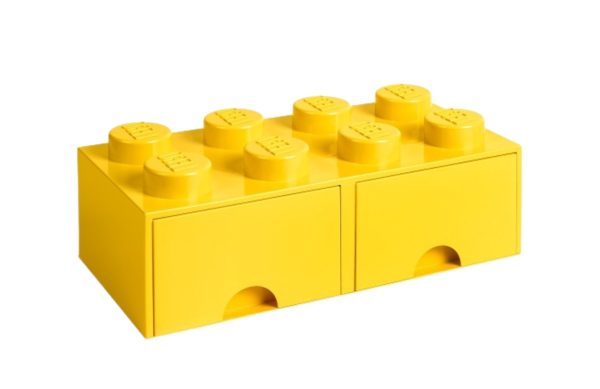 Žlutý úložný box LEGO® Storage 25 x 50 cm  - Výška18 cm- Šířka 50 cm