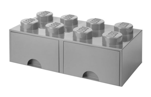 Šedý úložný box LEGO® Storage 25 x 50 cm  - Výška18 cm- Šířka 50 cm
