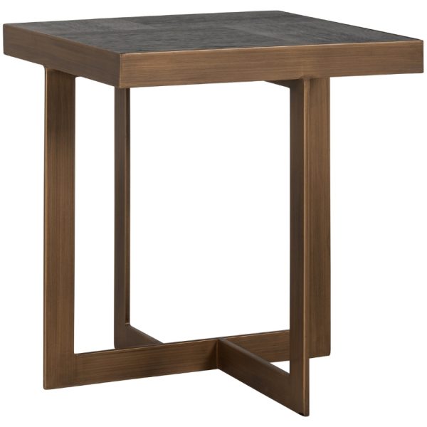 Černý dubový odkládací stolek Richmond Cambon 50 x 50 cm  - výška55 cm- šířka 50 cm