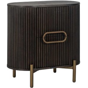 Hnědý dubový noční stolek Richmond Luxor 60 x 39 cm  - výška60 cm- šířka 60 cm