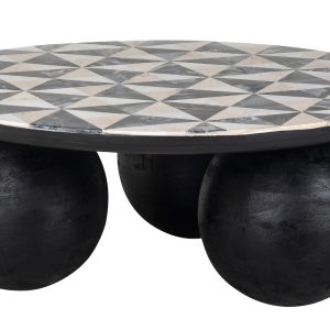 Mramorový konferenční stolek Richmond Rostelli 96 cm  - výška38 cm- průměr 96 cm