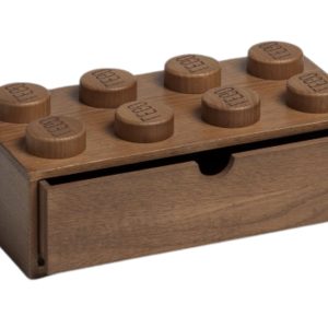 Tmavý dubový úložný box LEGO® Storage 32 x 15 cm  - Výška12 cm- Šířka 32 cm