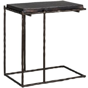 Černý kovový konferenční stolek Richmond Ventana 58 x 38 cm  - výška61 cm- šířka 58 cm