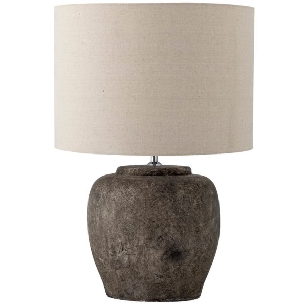 Hnědá kameninová stolní lampa Bloomingville Isabelle  - Výška62 cm- Průměr 44 cm