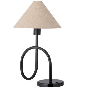 Černá kovová stolní lampa Bloomingville Emaline  - výška48 cm- šířka 29 cm