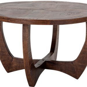 Hnědý mangový konferenční stolek Bloomingville Jassy 75 cm  - výška45 cm- průměr 75 cm