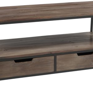Hnědý dřevěný konferenční stolek J-line Conrad 120 x 50 cm  - výška60