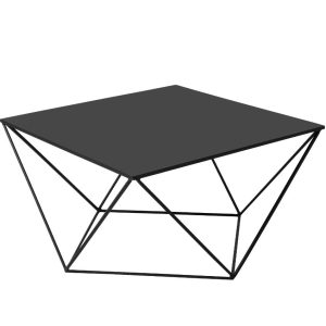 Nordic Design Kovový konferenční stolek Deryl 80x80 cm  - Výška45 cm- Šířka 80 cm