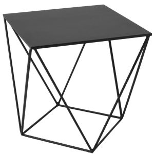 Nordic Design Černý kovový konferenční stolek Deryl 60x60 cm  - Výška45 cm- Šířka 60 cm