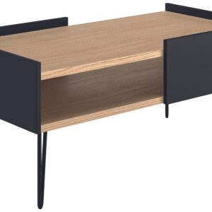 Černý dubový konferenční stolek TEMAHOME Nina 100 x 53 cm  - výška45 cm- šířka 100 cm