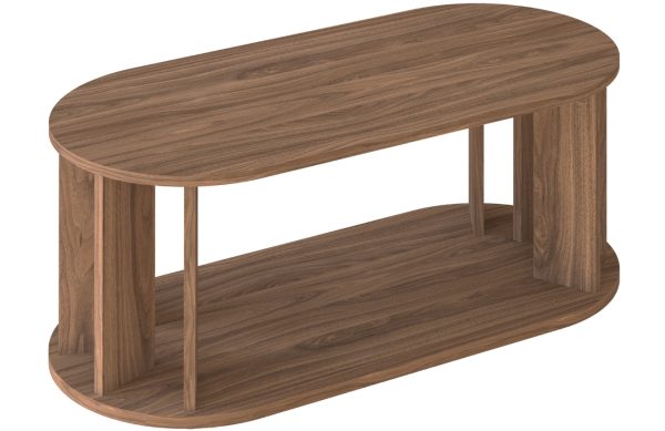 Hnědý ořechový konferenční stolek TEMAHOME Nora 110 x 50 cm  - výška51 cm- šířka 110 cm