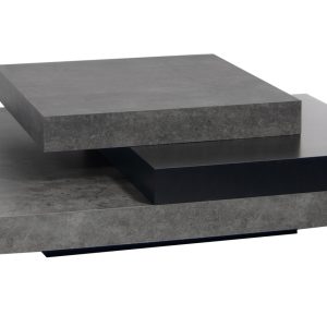 Betonově šedý konferenční stolek TEMAHOME Slate 90 x 90 cm  - Výška30 cm- Šířka 90 cm