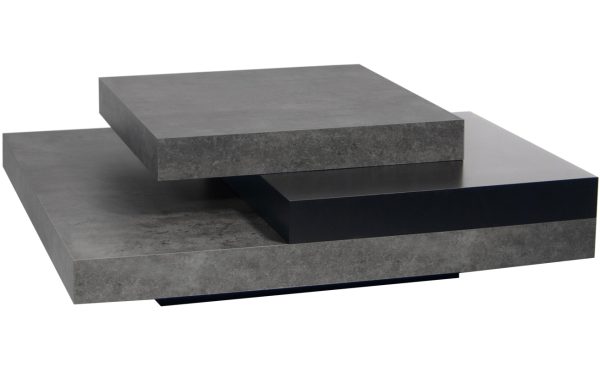 Betonově šedý konferenční stolek TEMAHOME Slate 90 x 90 cm  - Výška30 cm- Šířka 90 cm
