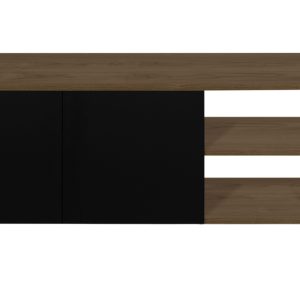 Černý ořechový TV stolek TEMAHOME Albi 145 x 45 cm  - výška45 cm- šířka 145 cm