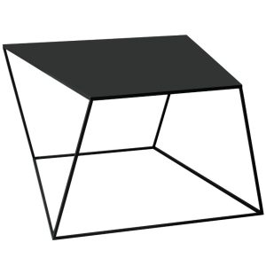 Nordic Design Černý kovový konferenční stolek Nara 80x80 cm  - Šířka80 cm- Hloubka 80 cm