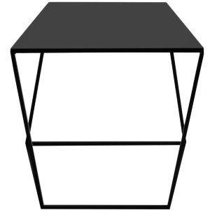 Nordic Design Černý kovový konferenční stolek Nara 50x50 cm  - Šířka50 cm- Hloubka 50 cm