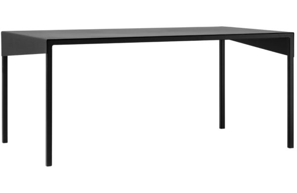 Nordic Design Černý kovový konferenční stolek Narvik 100x60 cm  - Výška45 cm- Šířka 100 cm