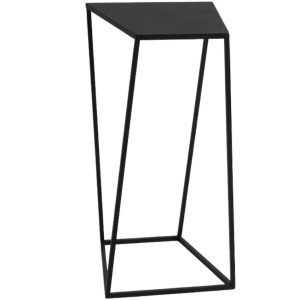 Nordic Design Černý kovový odkládací stolek Nara 30x30 cm  - Šířka30 cm- Hloubka 30 cm