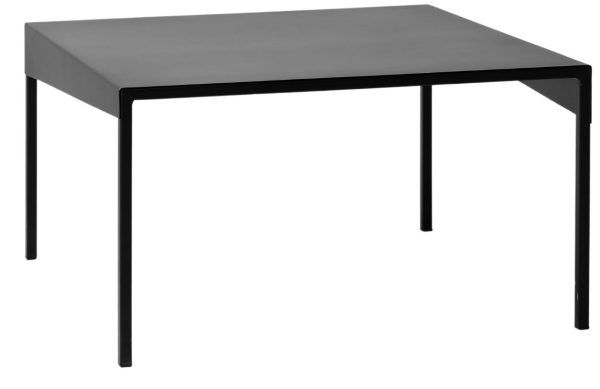 Nordic Design Černý kovový konferenční stolek Narvik 80 cm  - Výška45 cm- Šířka 80 cm