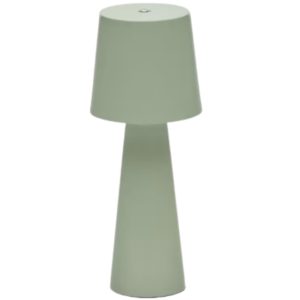 Zelená kovová stolní LED lampa Kave Home Arenys S  - Výška25 cm- Průměr stínidla 8/10 cm