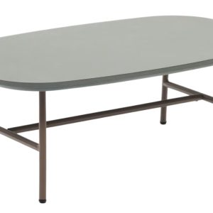 Šedý konferenční stolek Kave Home Bramant 100 x 60 cm s lila podnoží  - Výška35 cm- Šířka 100 cm