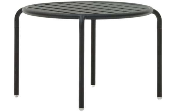 Tmavě šedý kovový zahradní konferenční stolek Kave Home Joncols 60 cm  - Výška41