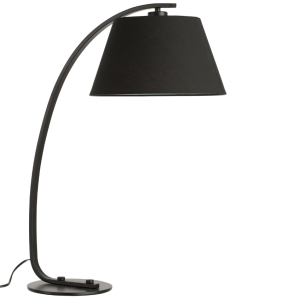 Černá látková stolní lampa J-line Molta  - Výška53 cm- Hmotnost 2