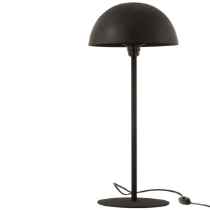 Černá kovová stolní lampa J-line Mushro  - Výška59 cm- Průměr 27 cm