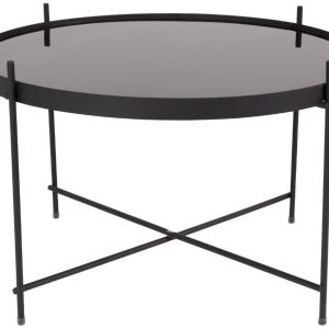 Černý skleněný konferenční stolek ZUIVER CUPID 62
