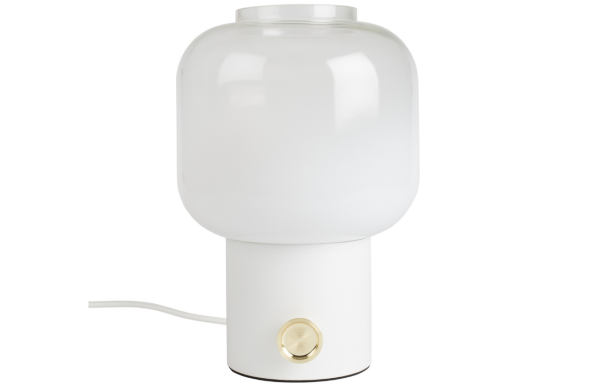 Bílá stolní lampa ZUIVER MOODY  - Průměr stínidla20 cm- Výška stínidla 21 cm