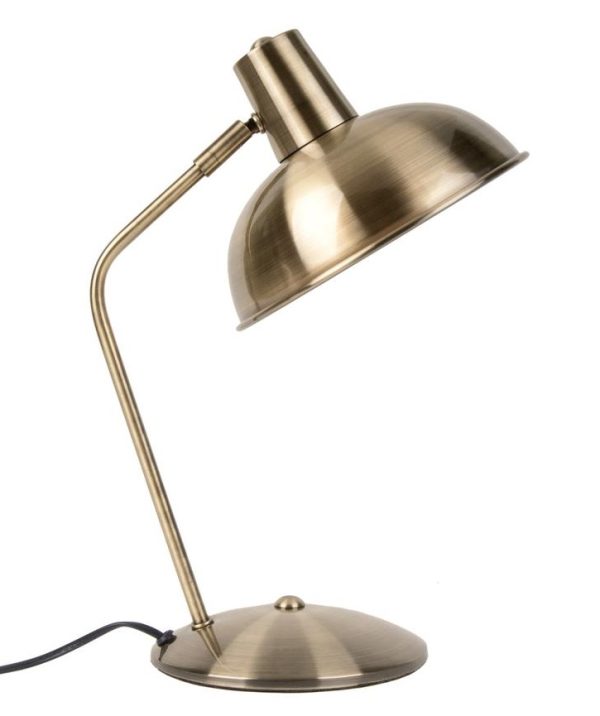 Time for home Zlatá kovová stolní lampa Redion  - Výška37 cm- Stínidlo 19