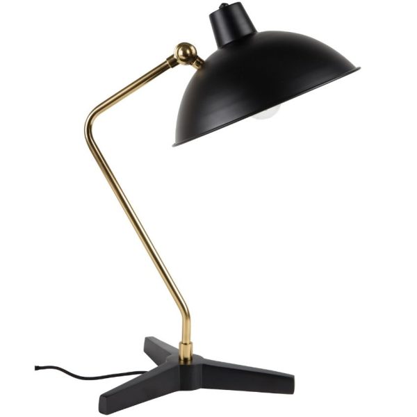 Černá stolní lampa DUTCHBONE Devi  - Šířka28 cm- Hloubka 36 cm