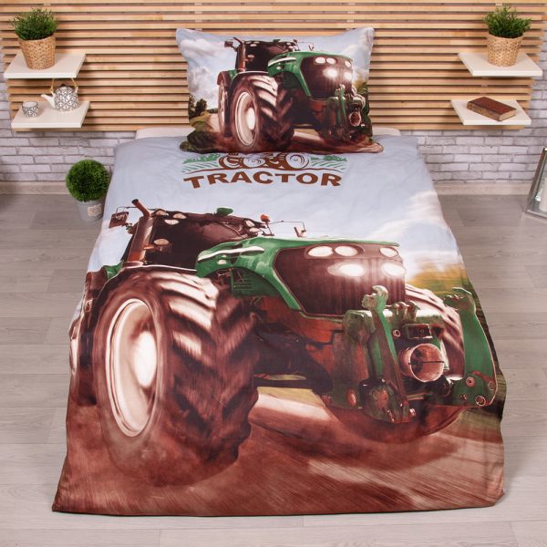 TP 3D bavlněné povlečení 140x200+70x90 Traktor  - -