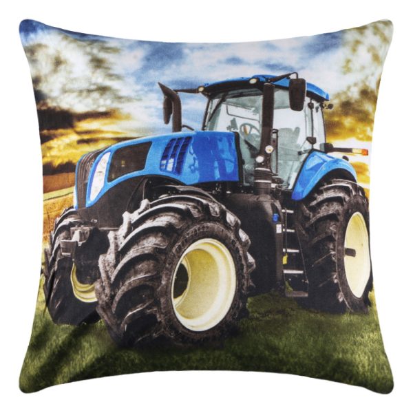 TP 3D povlak 45x45 - Traktor modrý  - -