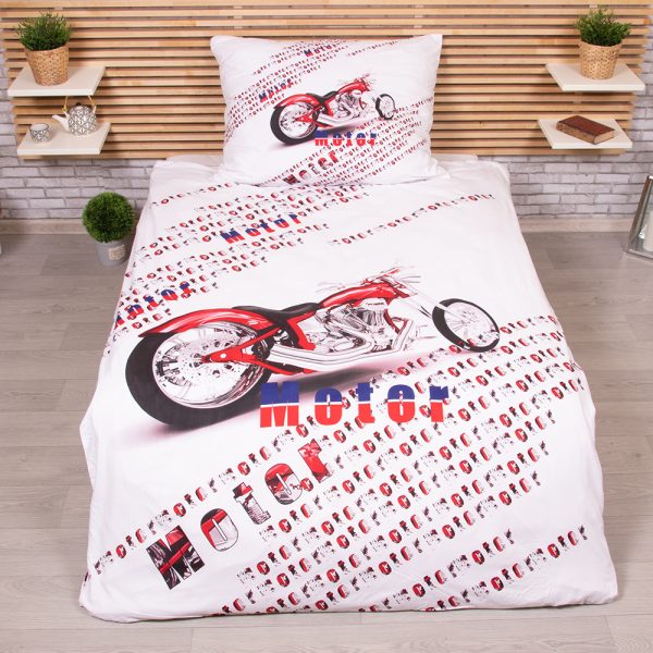 TP 3D povlečení 140x200 + 70x90 - Chopper Red  - -