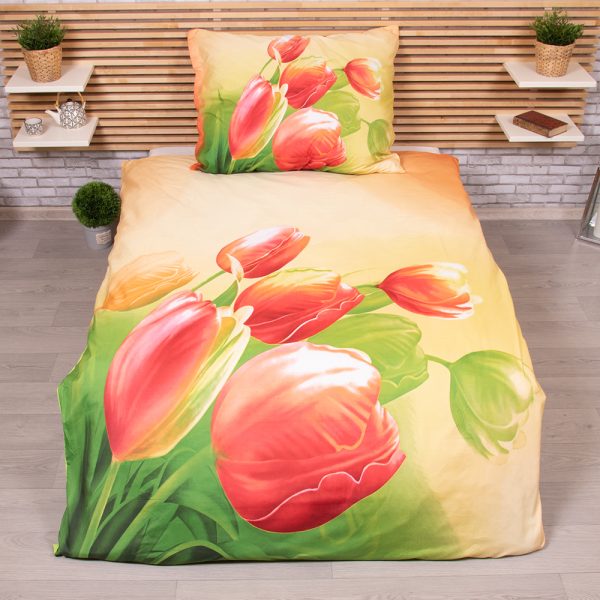 TP 3D povlečení 140x200 + 70x90 - Tulipány  - -