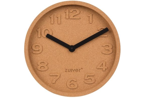 Nástěnné korkové hodiny ZUIVER CORK TIME  - Průměr31 cm- Výška 5