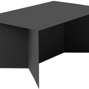 Nordic Design Černý kovový konferenční stolek Elion 100x60 cm  - Šířka100 cm- Hloubka 60 cm