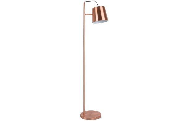 Měděná stojací lampa ZUIVER BUCKLE  - Průměr stínidla21 cm- Výška stínidla 18