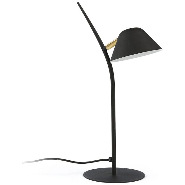 Černá kovová stolní lampa Kave Home Aurelia  - Výška47 cm- Šířka 26
