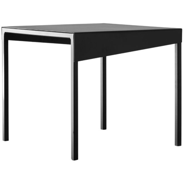 Nordic Design Černý kovový konferenční stolek Narvik 50 cm  - Výška45 cm- Šířka 50 cm